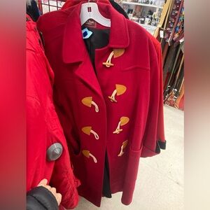 Jos.A Bank red wool coat